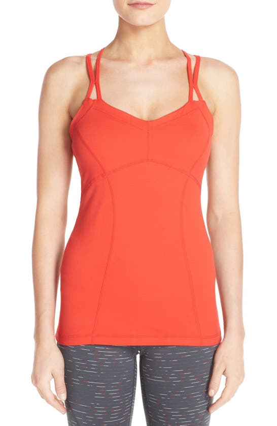 Shop Zella Jewel Tank In Red Poppy