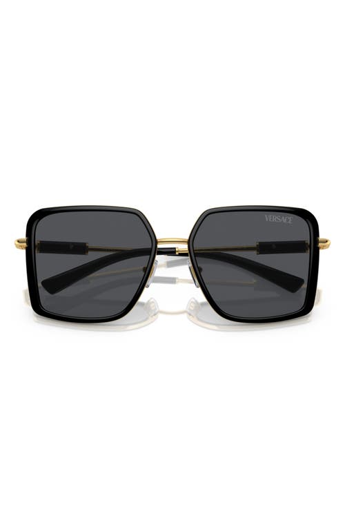 Versace 56mm Square Sunglasses in Black at Nordstrom