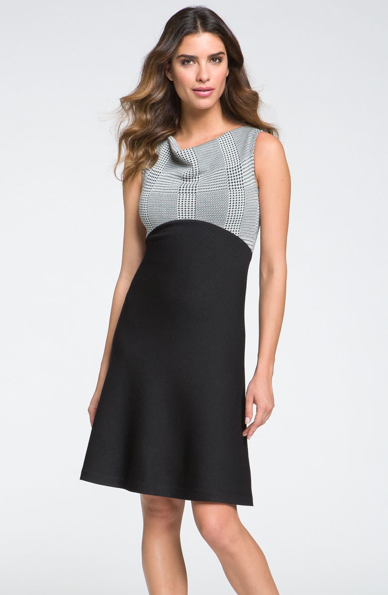 St. John Collection Plaid Contrast Milano Knit Dress | Nordstrom