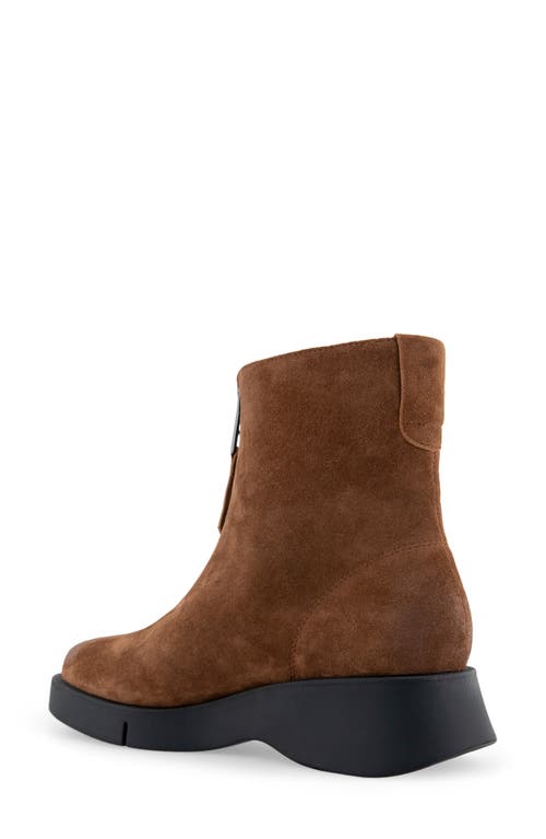 Shop Aerosoles Francis Zip-up Bootie In Tobacco Suede