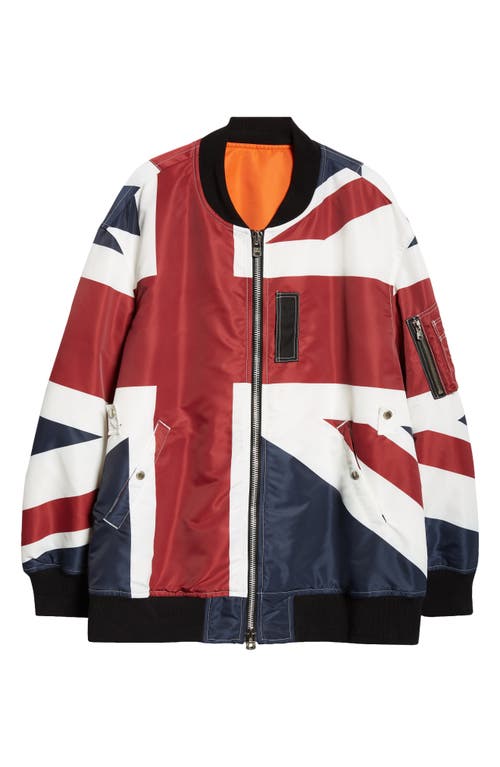 Shop Takahiromiyashita The Soloist Takahiromiyashita Thesoloist. Union Jack Gusset Sleeve Nylon Flight Jacket In Tricolor