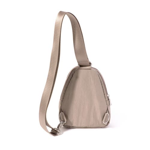 Baggallini Double Zip Mini Sling Bag In Moonrock