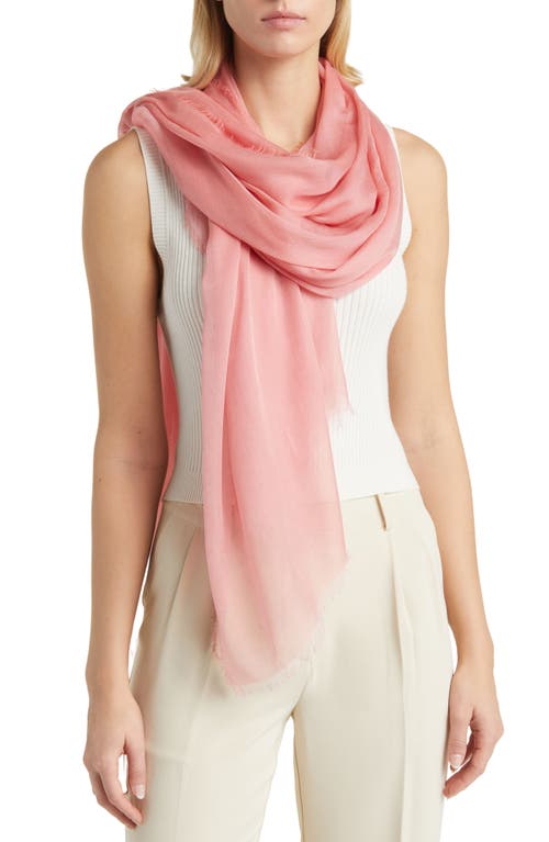 Modal & Silk Scarf in Coral Shell Combo