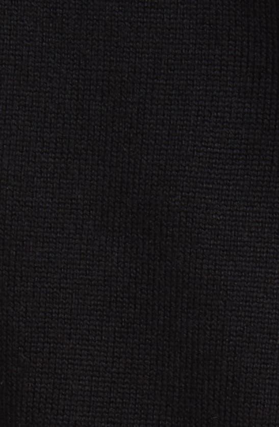 Sandy Liang X Disney 'cinderella' Slipper Intarsia Lambswool Mock Neck Sweater In Black