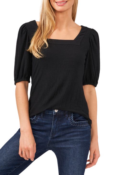 Long Sleeve Ruched Puff Sleeve Top – ASTR The Label