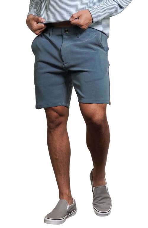 Later On Stretch Chino Shorts in Maui Blue
