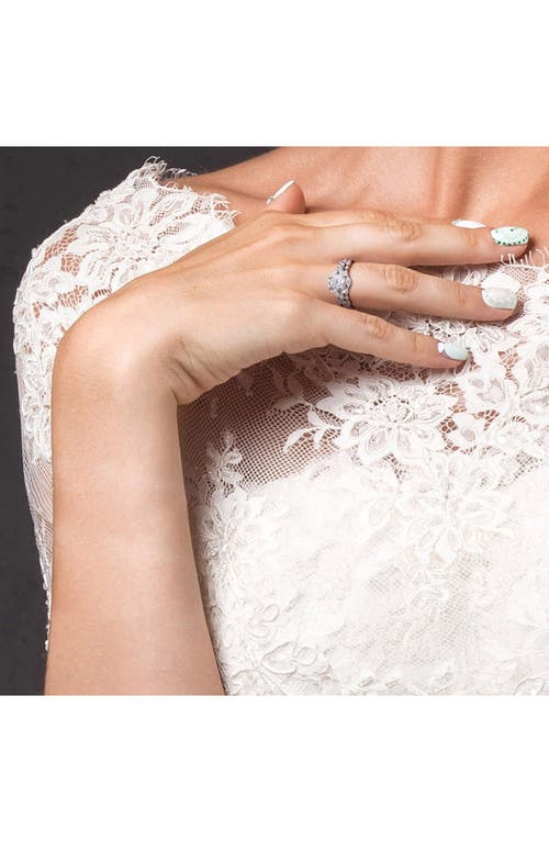 Delmar Set Of 3 Lab-created Moissanite Rings In White