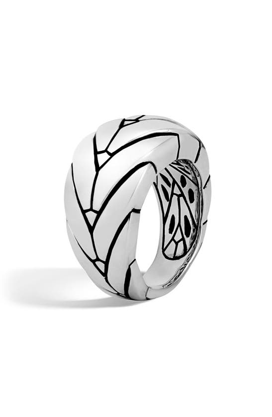 Shop John Hardy Medium Modern Chain Ring In Silver