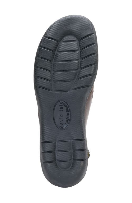David Tate Serene Womens Cushioned Footbed Leather Flat Shoes In Brown Brushed Calf