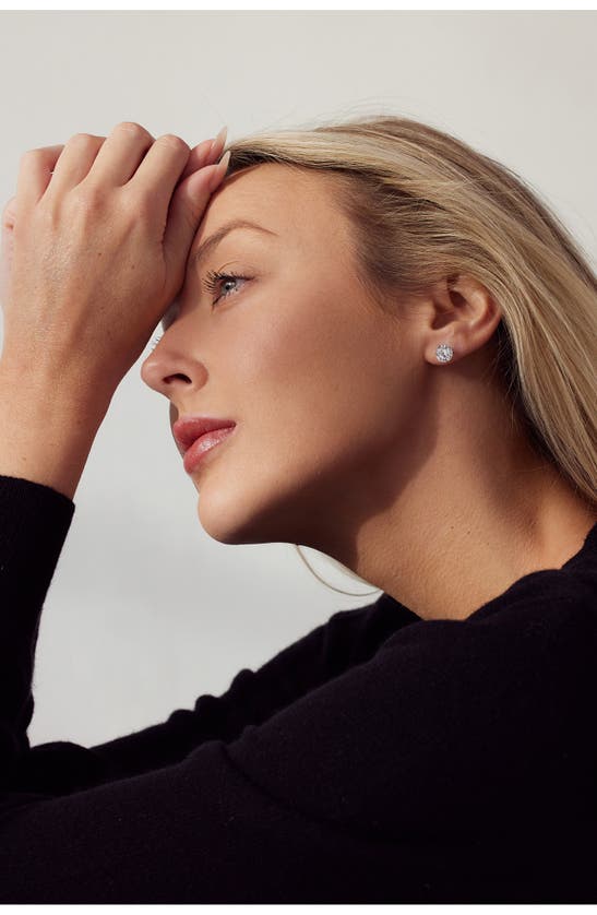 Shop Nordstrom Cubic Zirconia Earrings In Platinum