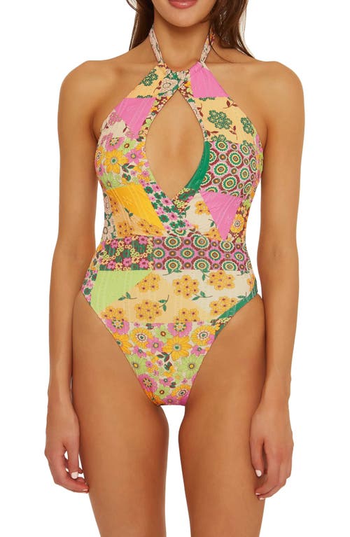 Isabella Rose Embrace Floral One-Piece Swimsuit in Yellow Multi