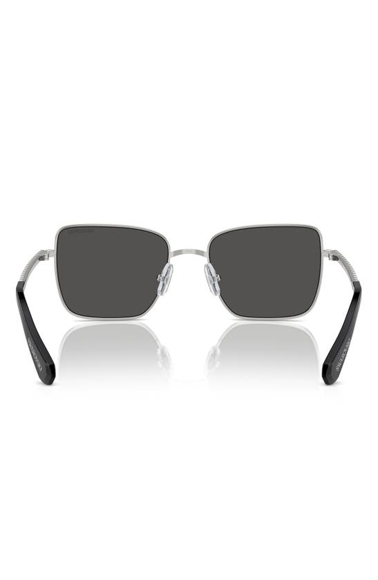 Swarovski 53mm Matric Crystal Square Sunglasses In Silver