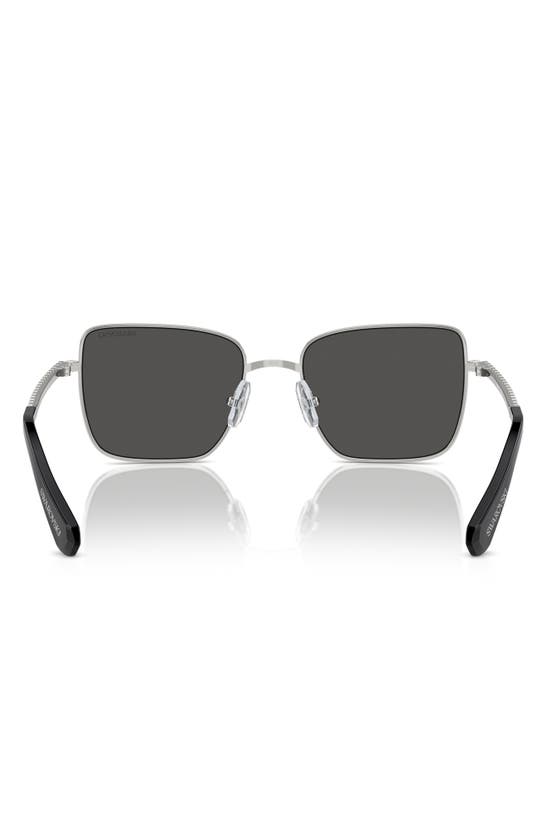 Shop Swarovski 53mm Matric Crystal Square Sunglasses In Silver