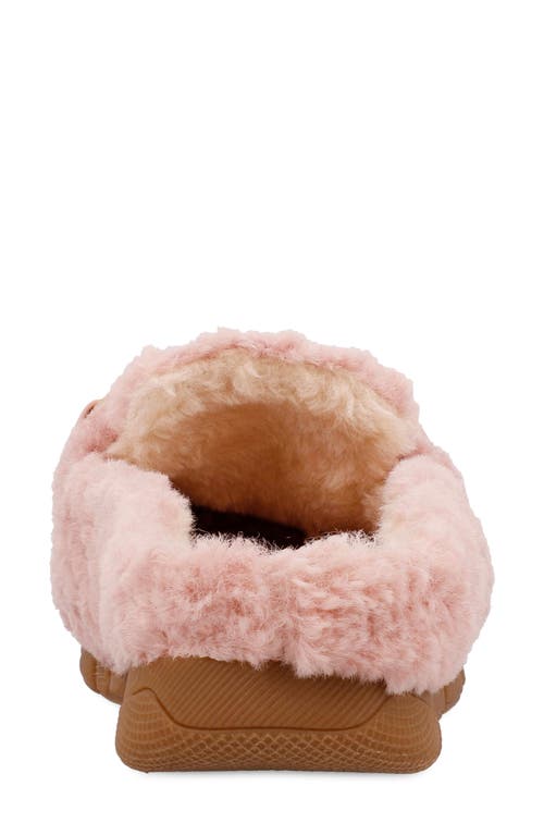 Shop Mia Limited Edition Cocoa Faux Shearling Slipper In Blush