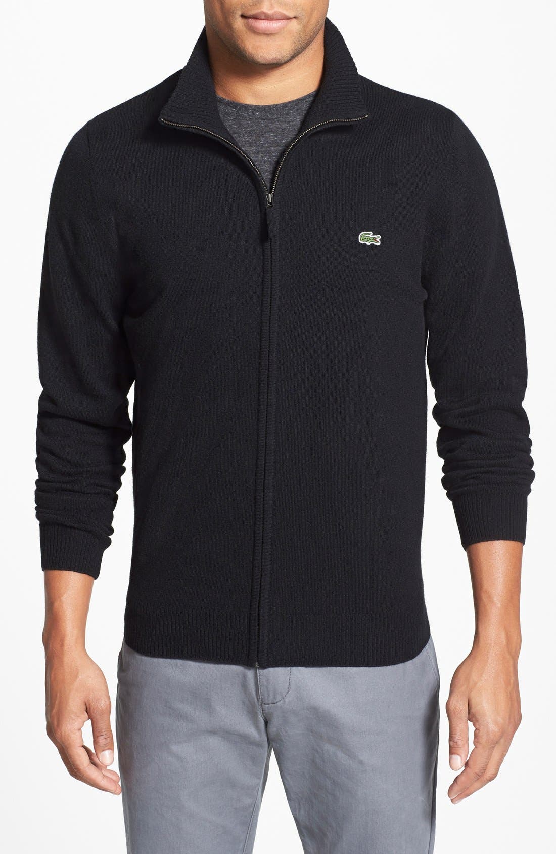 Lacoste Wool Zip Sweater Nordstrom