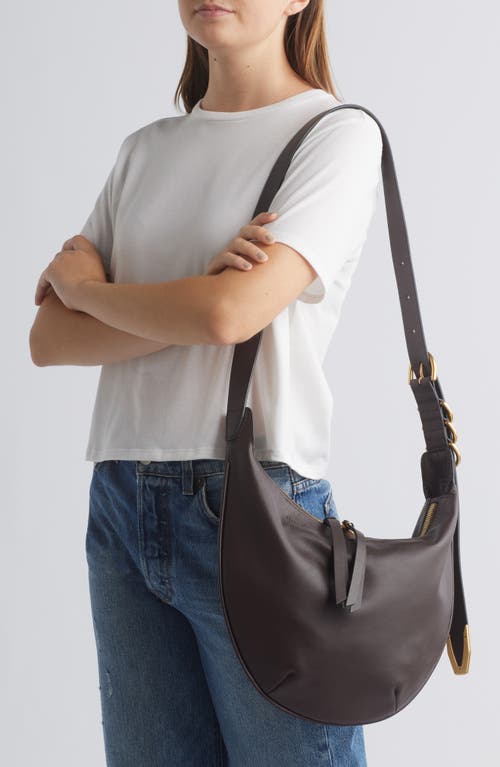 Shop Rag & Bone Mini Spire Hobo Bag In Dark Espresso