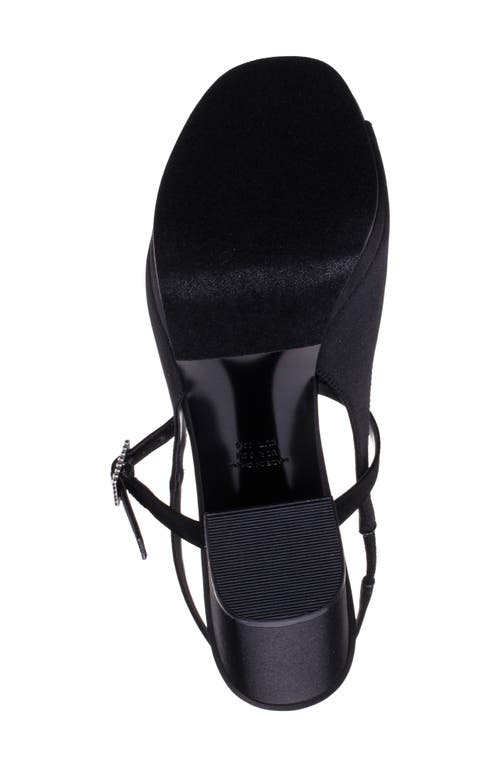 Nina Simeon Slingback Peep Toe Platform Sandal In Black
