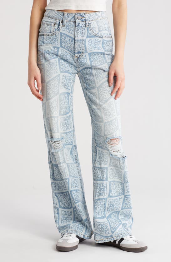 Shop Tinseltown Wide Leg Jeans In Med Wash Peace Love