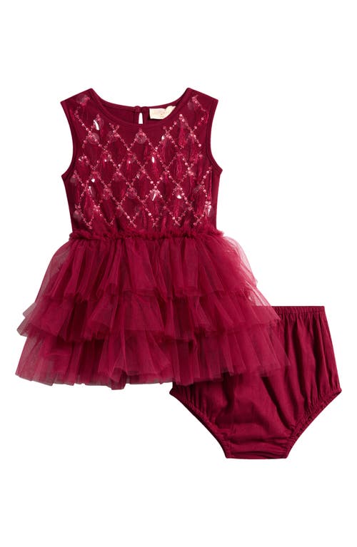 Tutu Du Monde Regalia Cotton Blend Party Dress & Bloomers in Beaujolais 