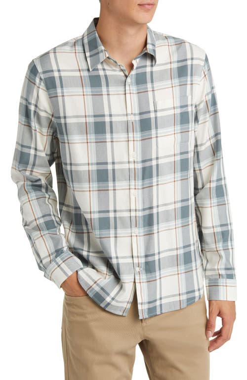 Vince Manchester Plaid Button-up Shirt In Blue