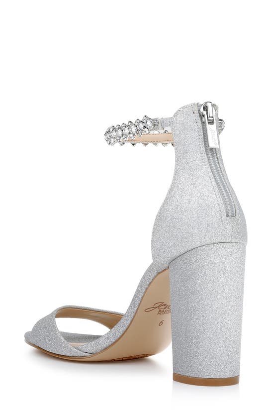 Jewel Badgley Mischka Badgley Mischka Collection Louise Ankle Strap Sandal In Silver