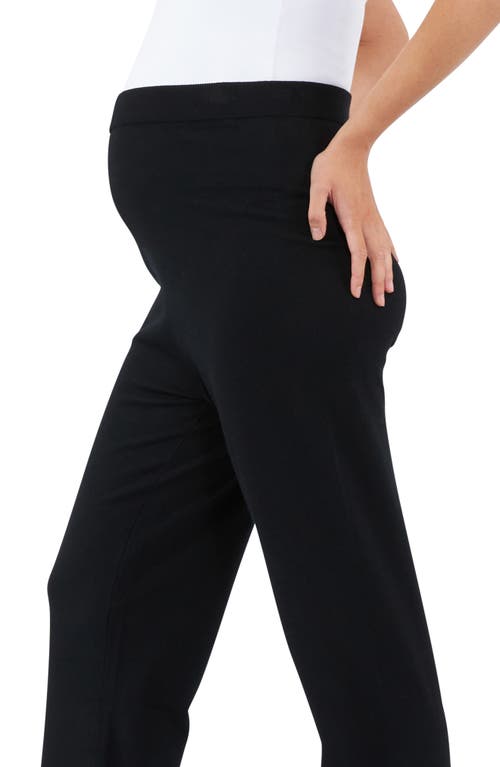 Shop Ripe Maternity Rylan Knit Straight Leg Maternity Pants In Black