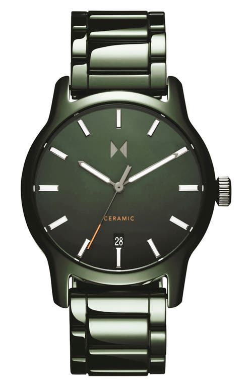 MVMT Classic II Ceramic Bracelet Watch, 44mm in Green 