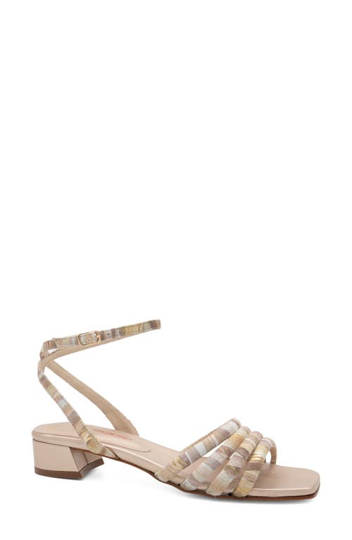Amalfi by Rangoni Bardana Ankle Strap Sandal in Gold Canetto