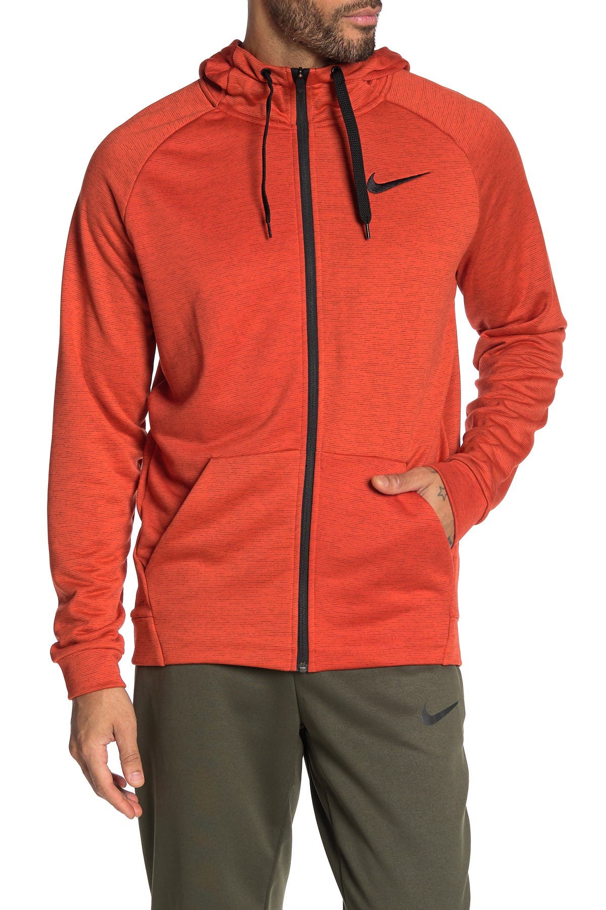 red fleece lined hoodie