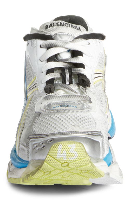 Shop Balenciaga Runner Sneaker In White/yellow/blue