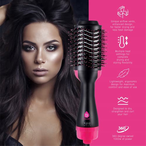Pursonic One Step Hair Dryer & Volumizer Brush In Black