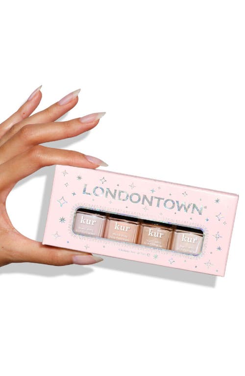 Shop Londontown Illuminating Essentials 4-piece Nail Care Set $56 Value In Pink Multi