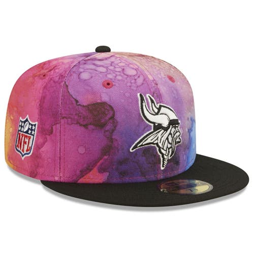 New Era Men's Minnesota Vikings Logo Purple 59Fifty Fitted Hat