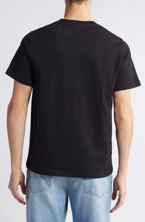 Shop Apc A.p.c. Embroidered Logo Cotton T-shirt In Noir/blanc