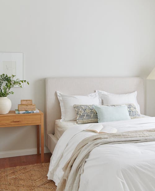Anaya Fringe Soft Linen Pillow With Down Alternative Insert In Light Aqua