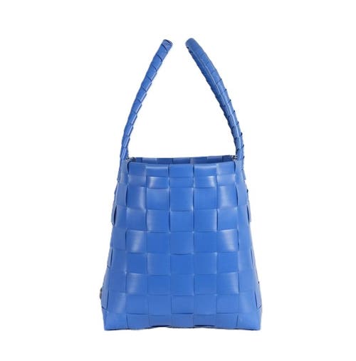 Shop Handed By Paris Recycled Plastic Tote Bag In Dutch Blue
