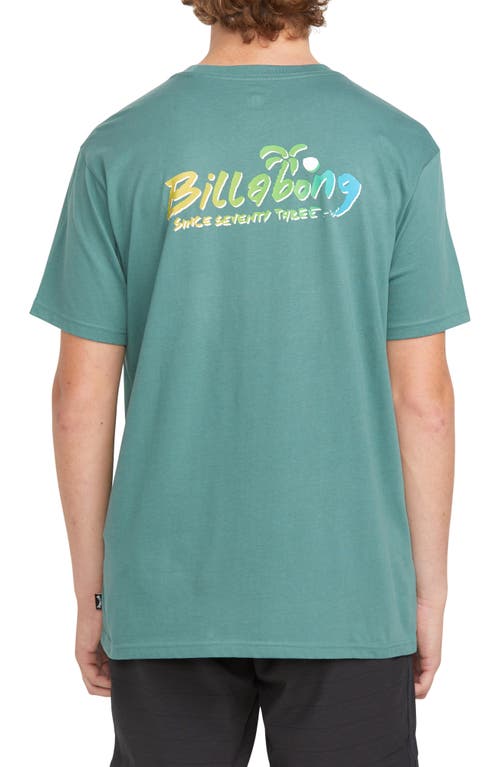 Shop Billabong Lounge Graphic T-shirt In Marine Green