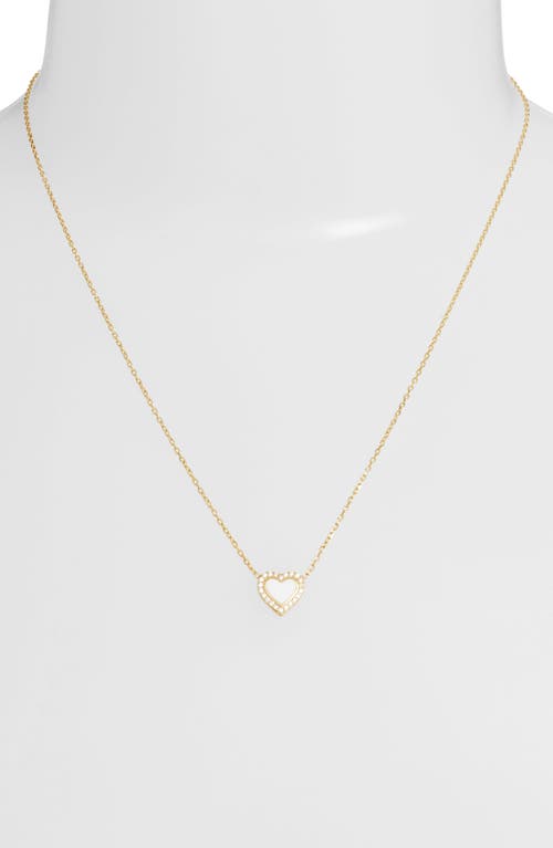 Shop Shymi Everyday Pavé & Enamel Heart Pendant Necklace In Gold/white