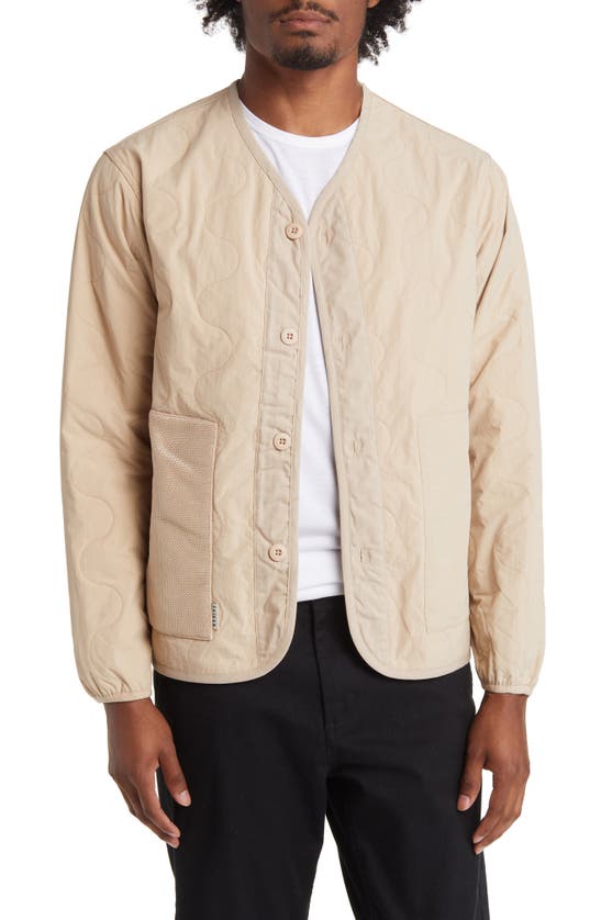 Taikan Quilted Liner Vest In Neutral