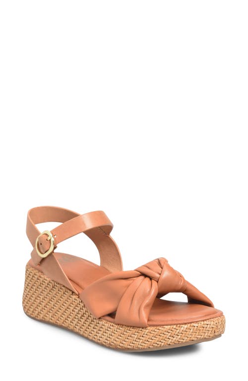 Farah Basketweave Platform Sandal in Luggage