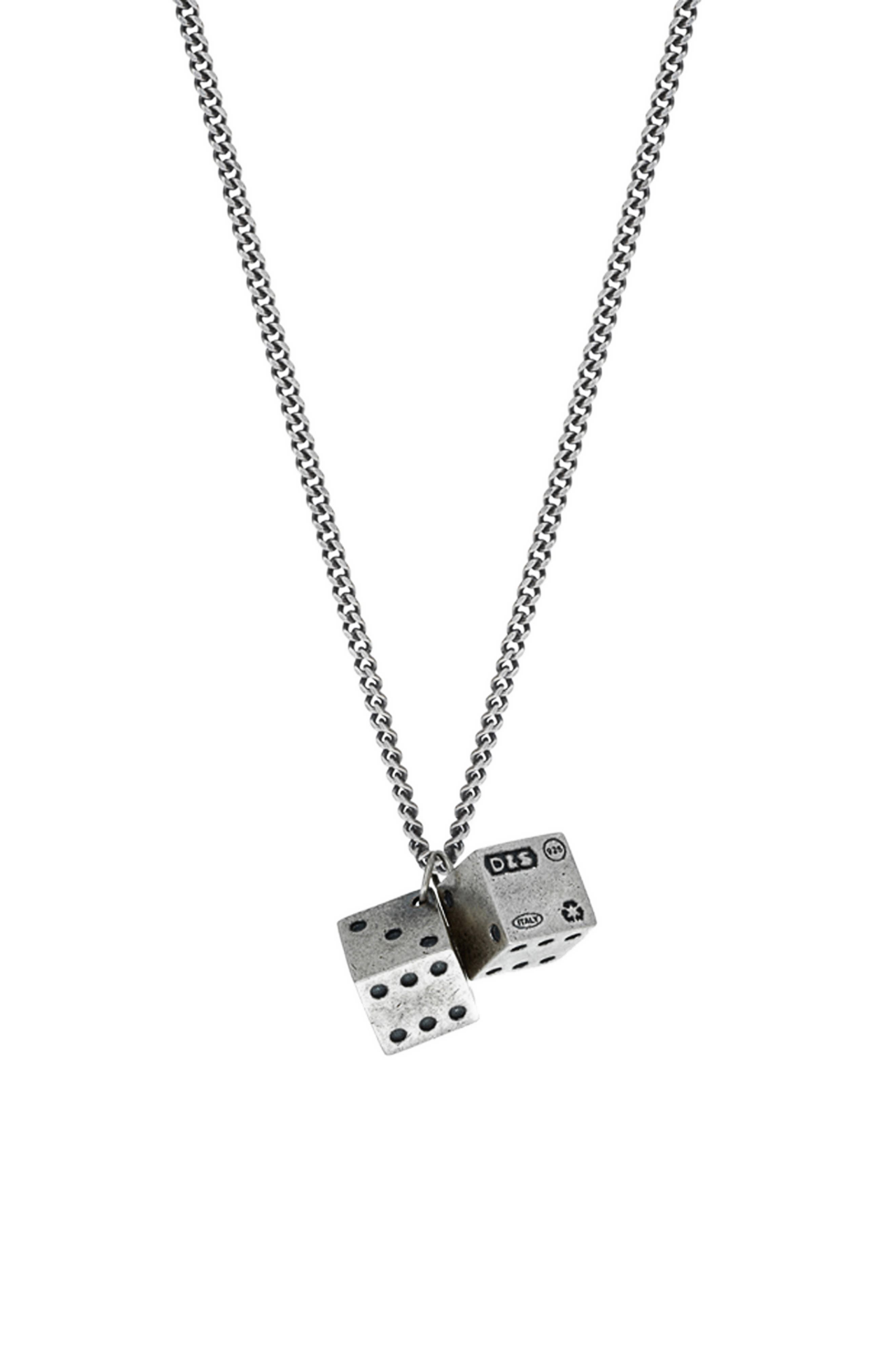 silver dice pendant