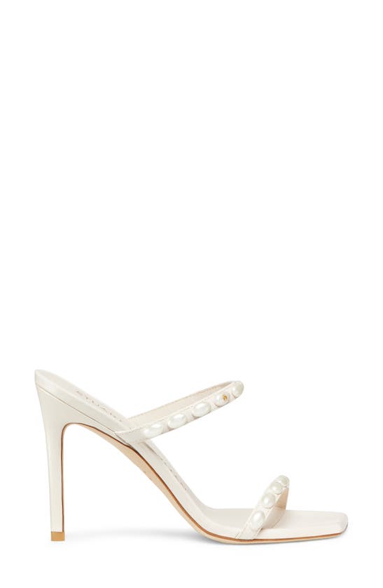 Shop Stuart Weitzman Aleena Pearlita Sandal In Seashell