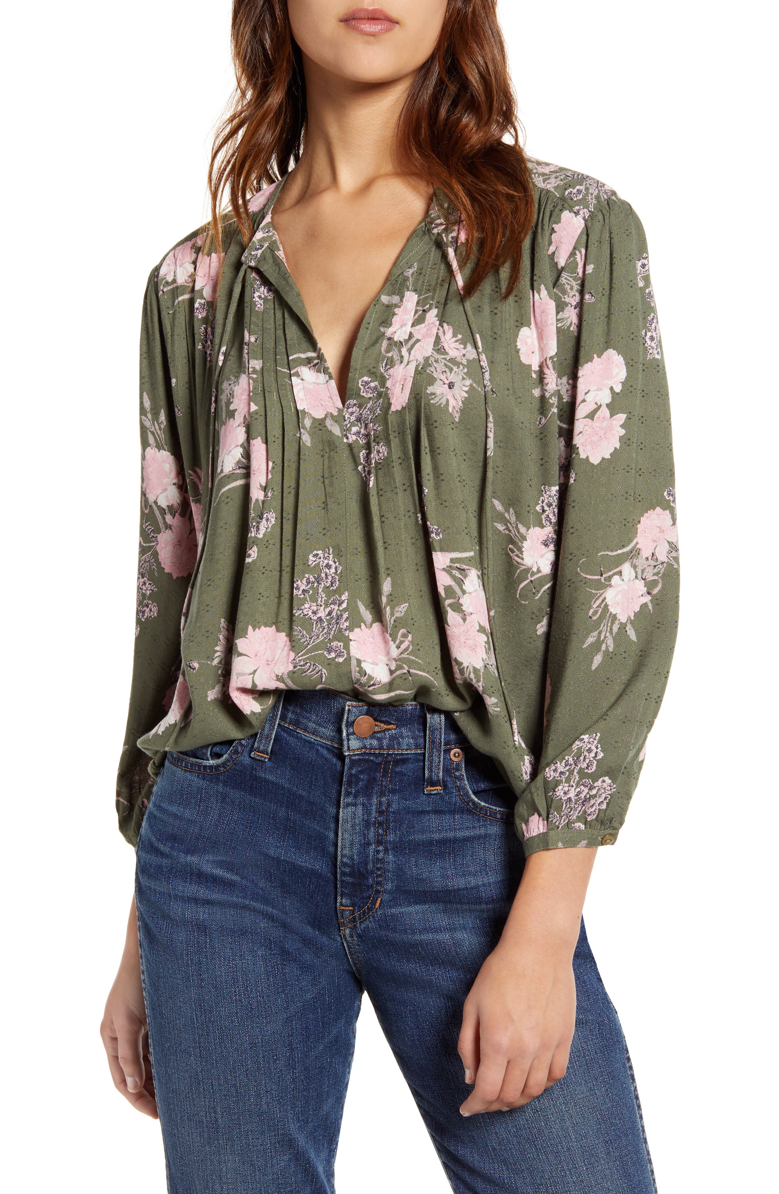 lucky brand julie pintuck top