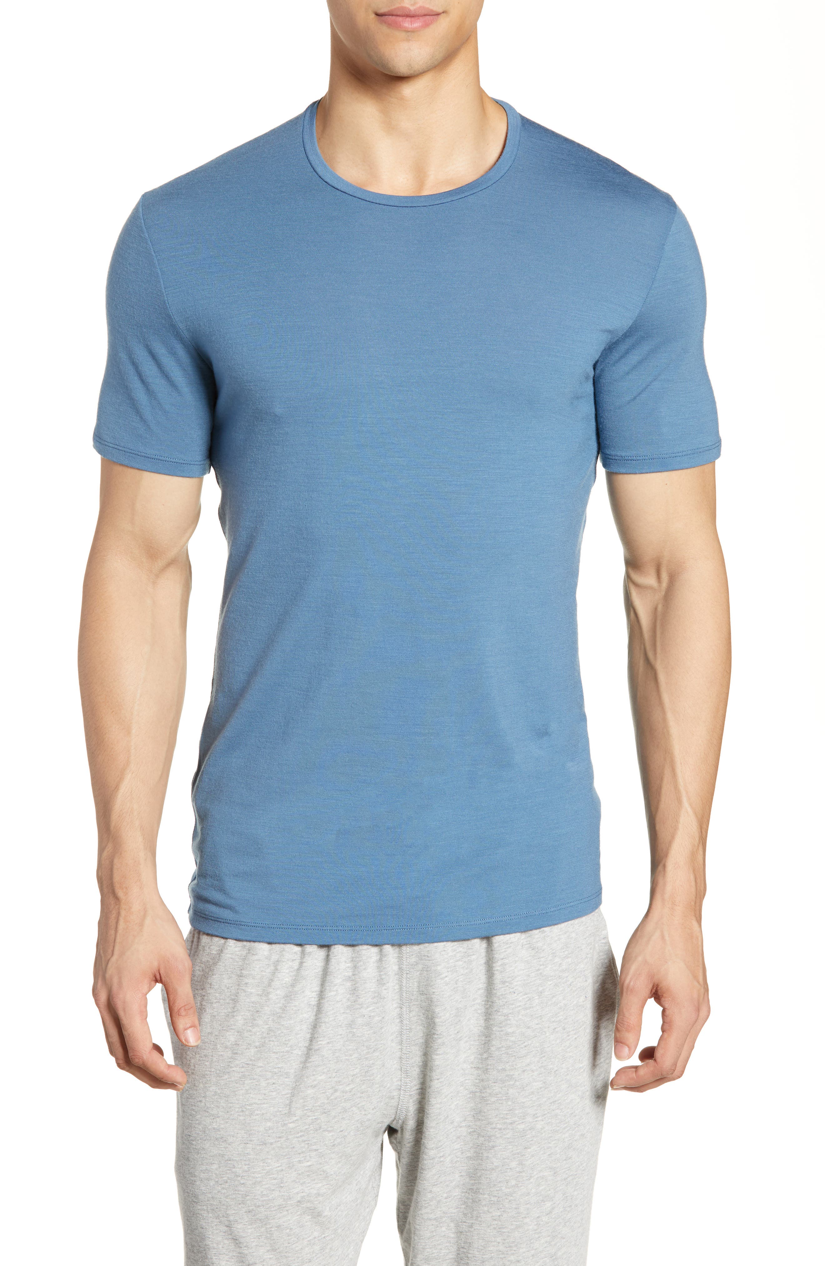 Icebreaker Anatomica Short Sleeve Crewneck T-Shirt, Blue