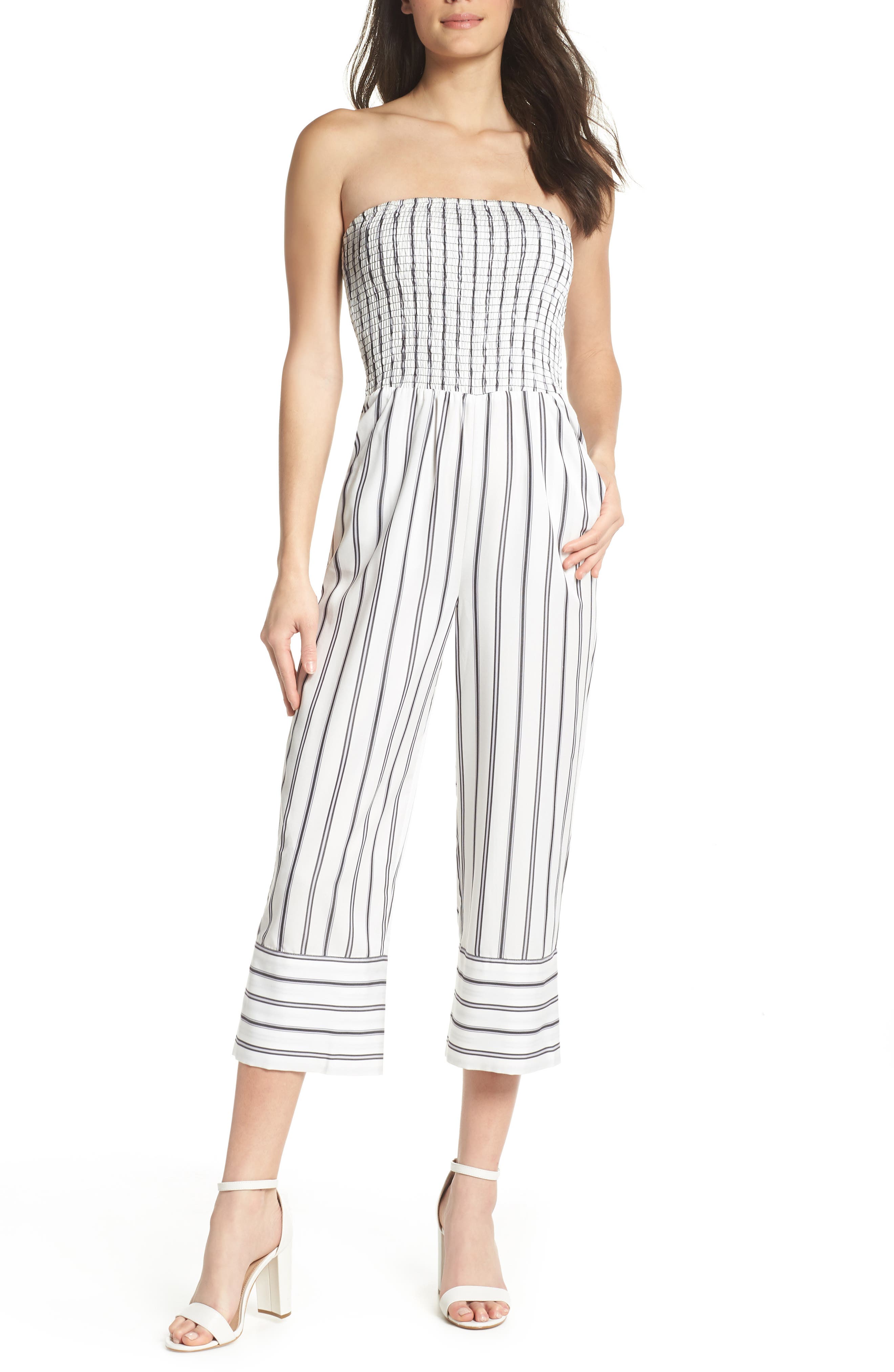 nordstrom strapless jumpsuit