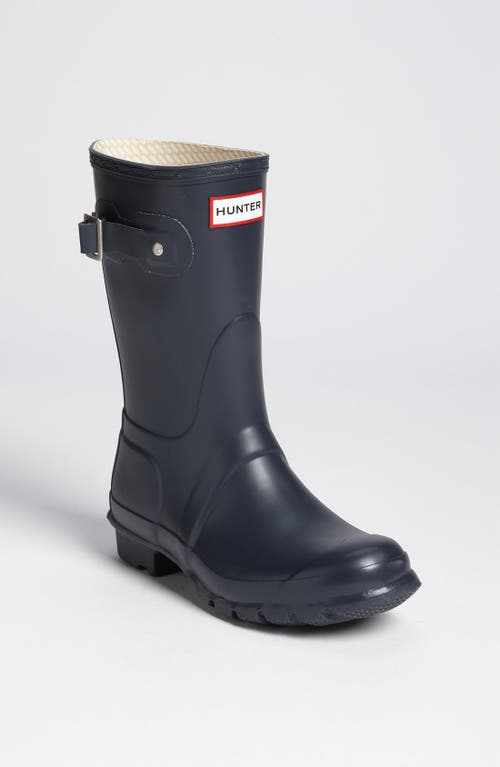 Shop Hunter Original Short Waterproof Rain Boot In Navy