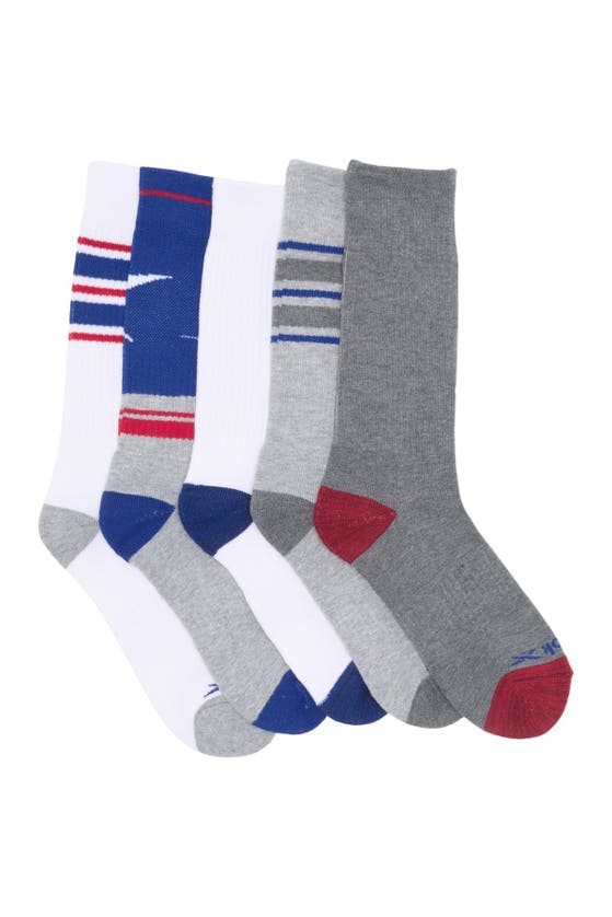 Shop Reebok Assorted Crew Socks In Blue/white