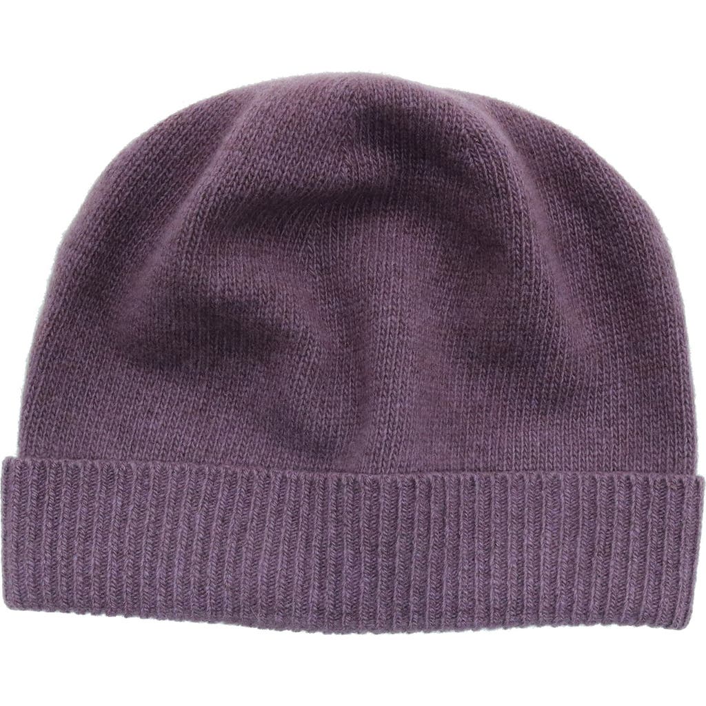 Shop Portolano Cashmere Beanie In Dusty Prune