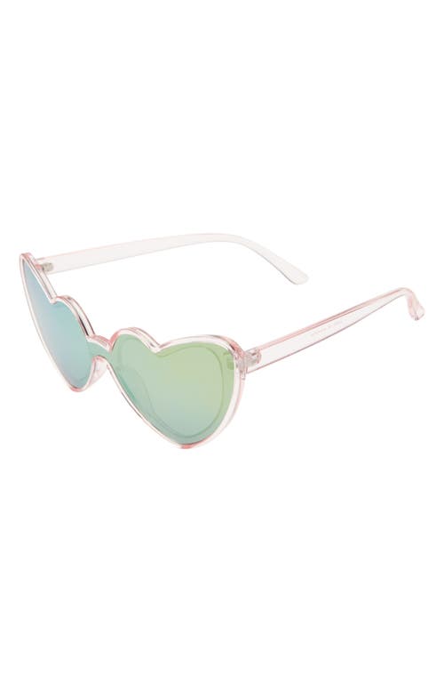 Shop Bp. 61mm Heart Sunglasses In Clear Pink