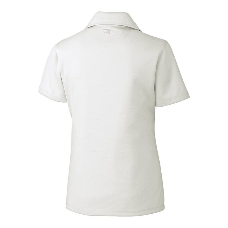 Shop Cutter & Buck White Michigan Wolverines Cb Drytec Genre Textured Solid Polo